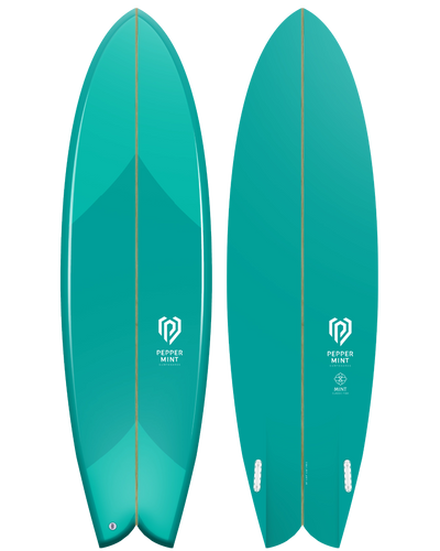 Planche de Surf Résine Teintée Peppermint Classic Fish 6'6"