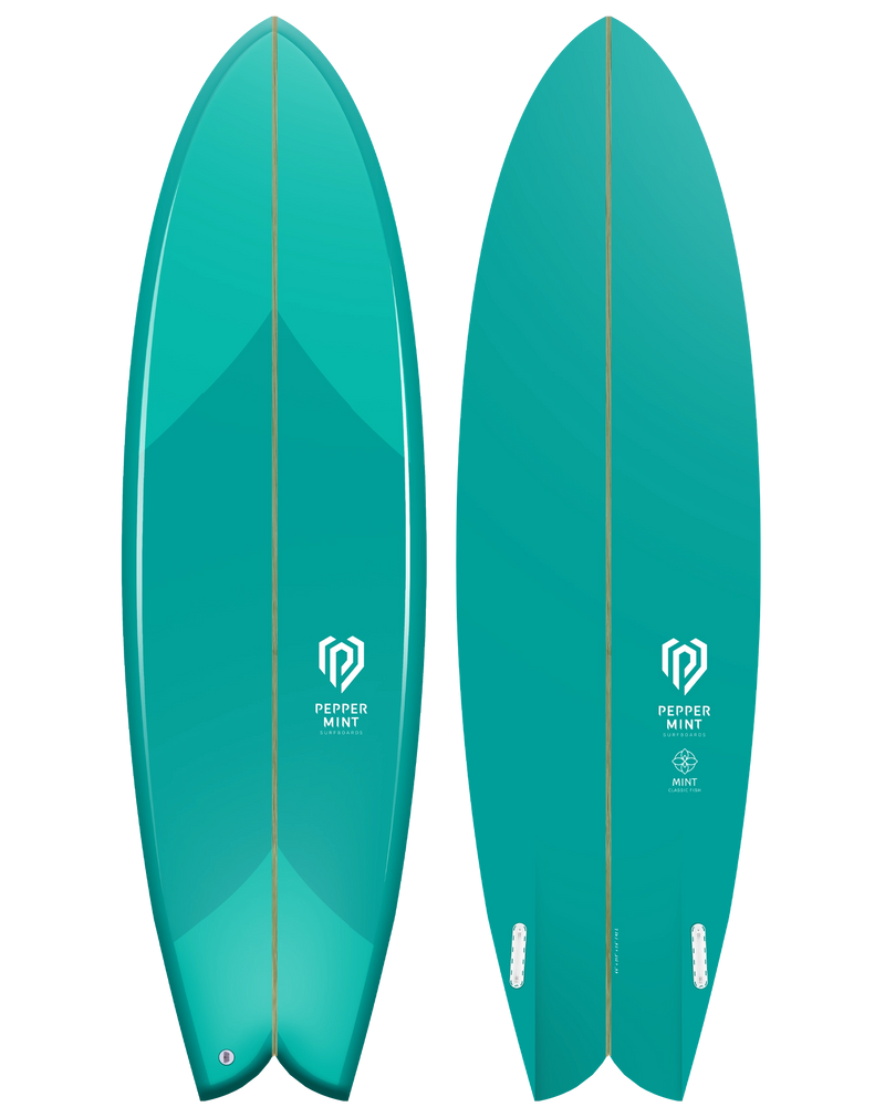 Planche de Surf Résine Teintée Peppermint Classic Fish 6'6"