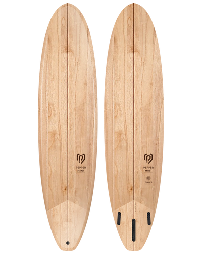 Planche de Surf Bois Naturel Peppermint Mid Lenght 7'6"