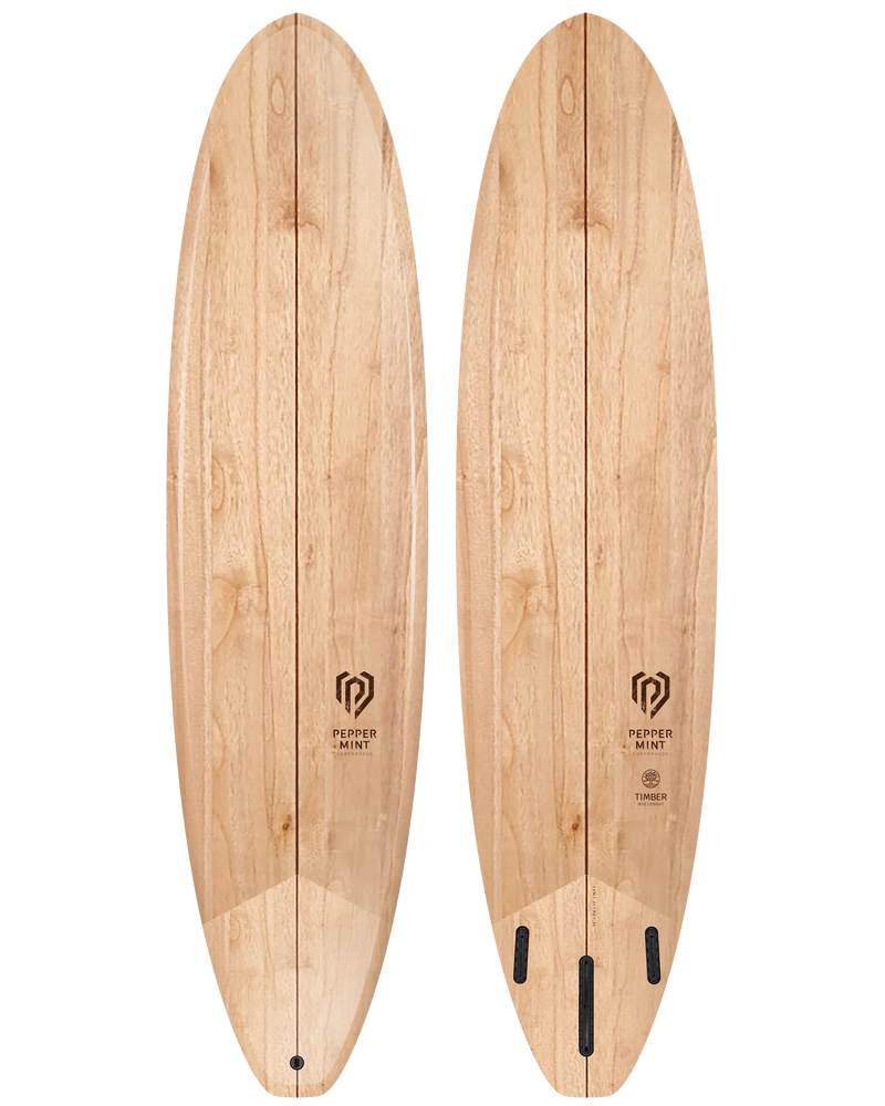 Planche de Surf Bois Naturel Peppermint Mid Lenght 7'6"