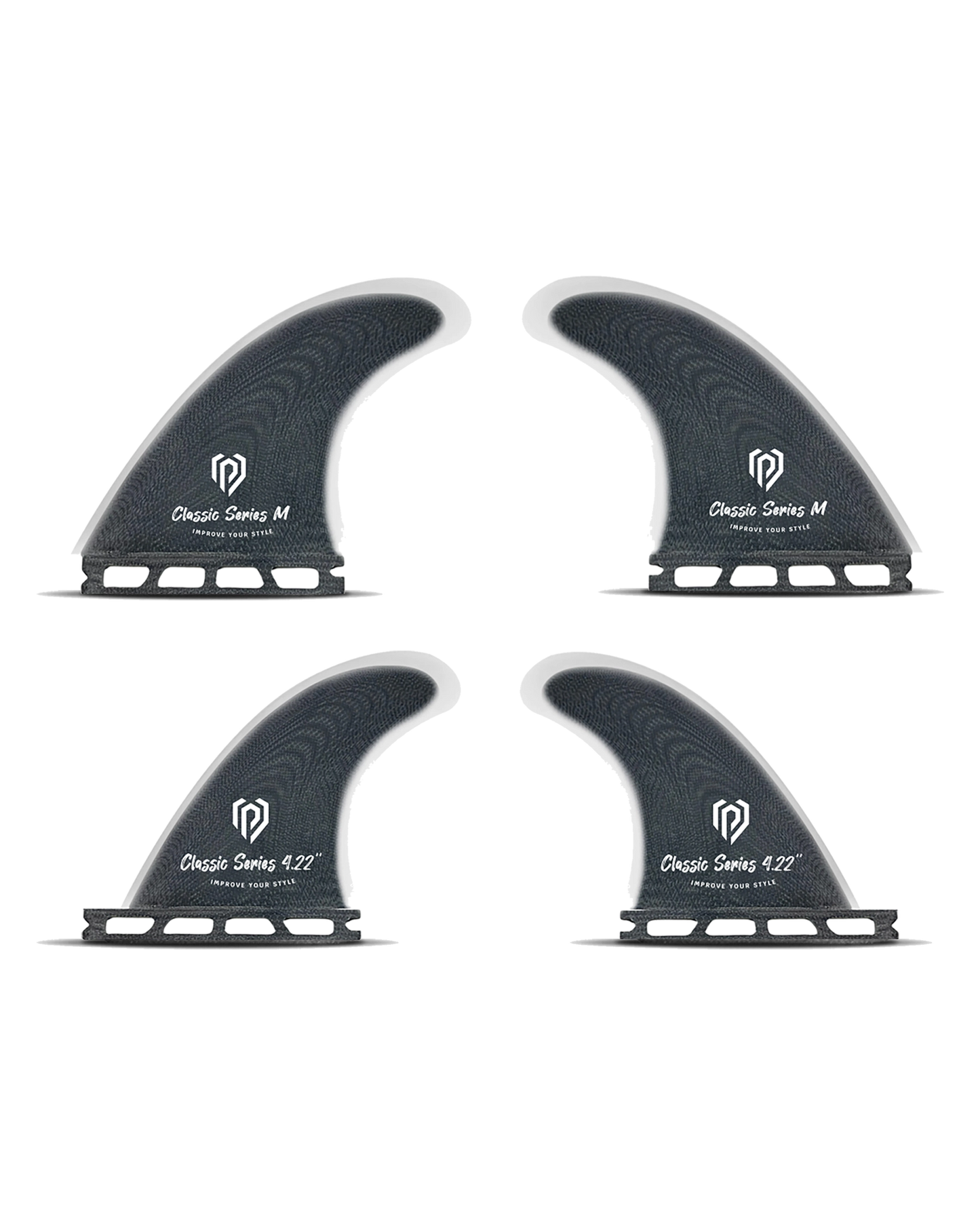 Fin Surboard - Quad Black Pepper M 4.72'' / S 4.22''