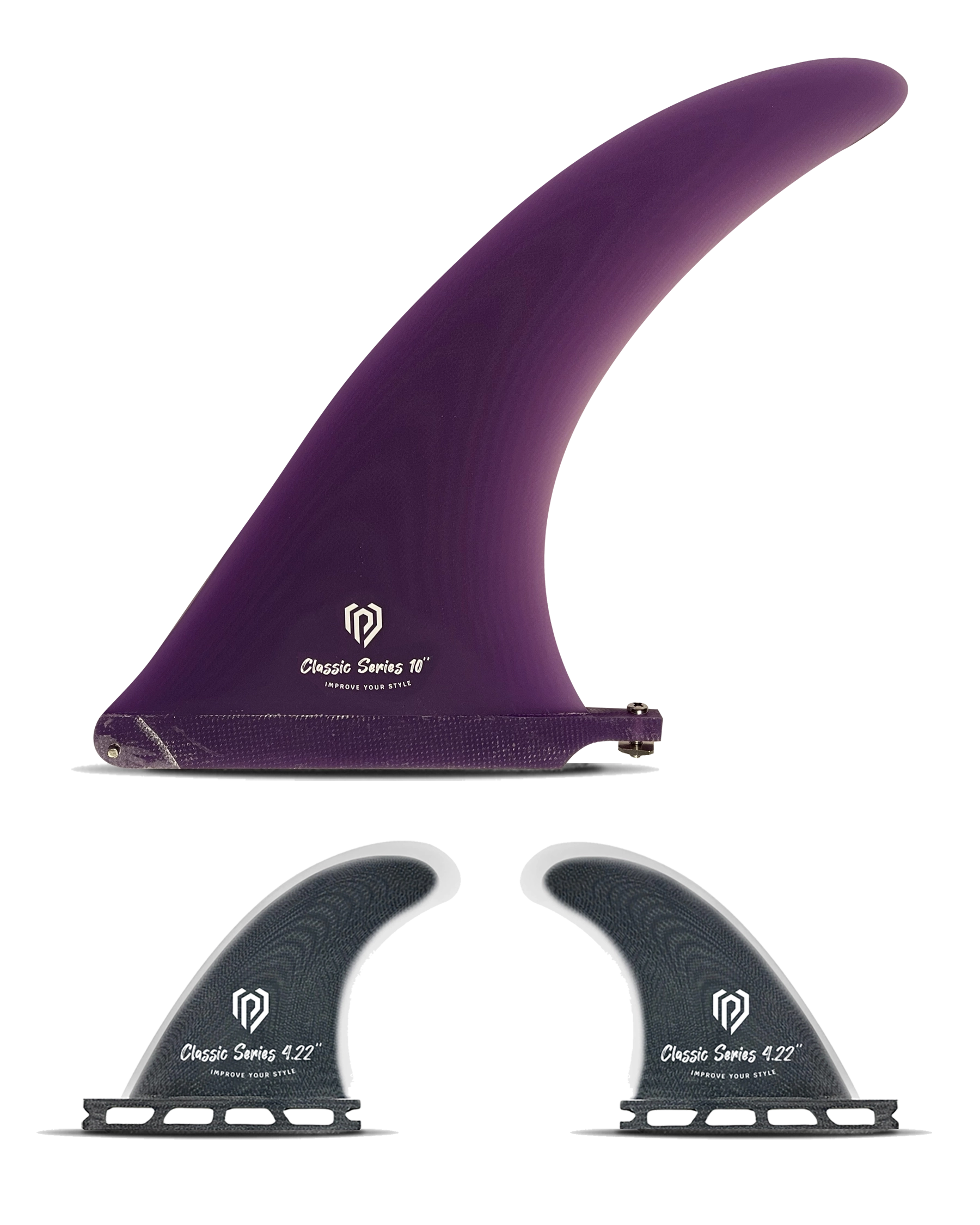 Aileron Surf - Pack Single Purple 10'' + 2 Twins Black Pepper S 4.22''