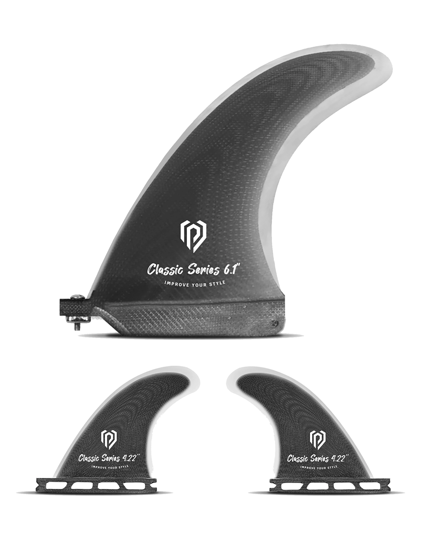 Aileron Surf - Pack Single Black Pepper 6.1'' + 2 Twins Black Pepper S 4.22''