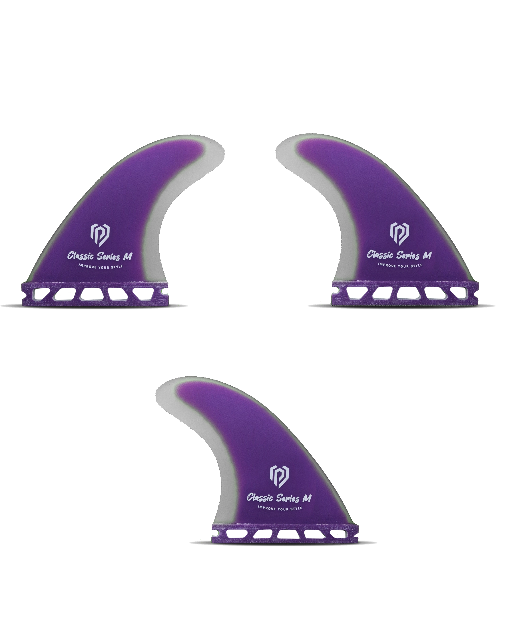 Aileron Surf - Thruster Set Purple M 4.72''