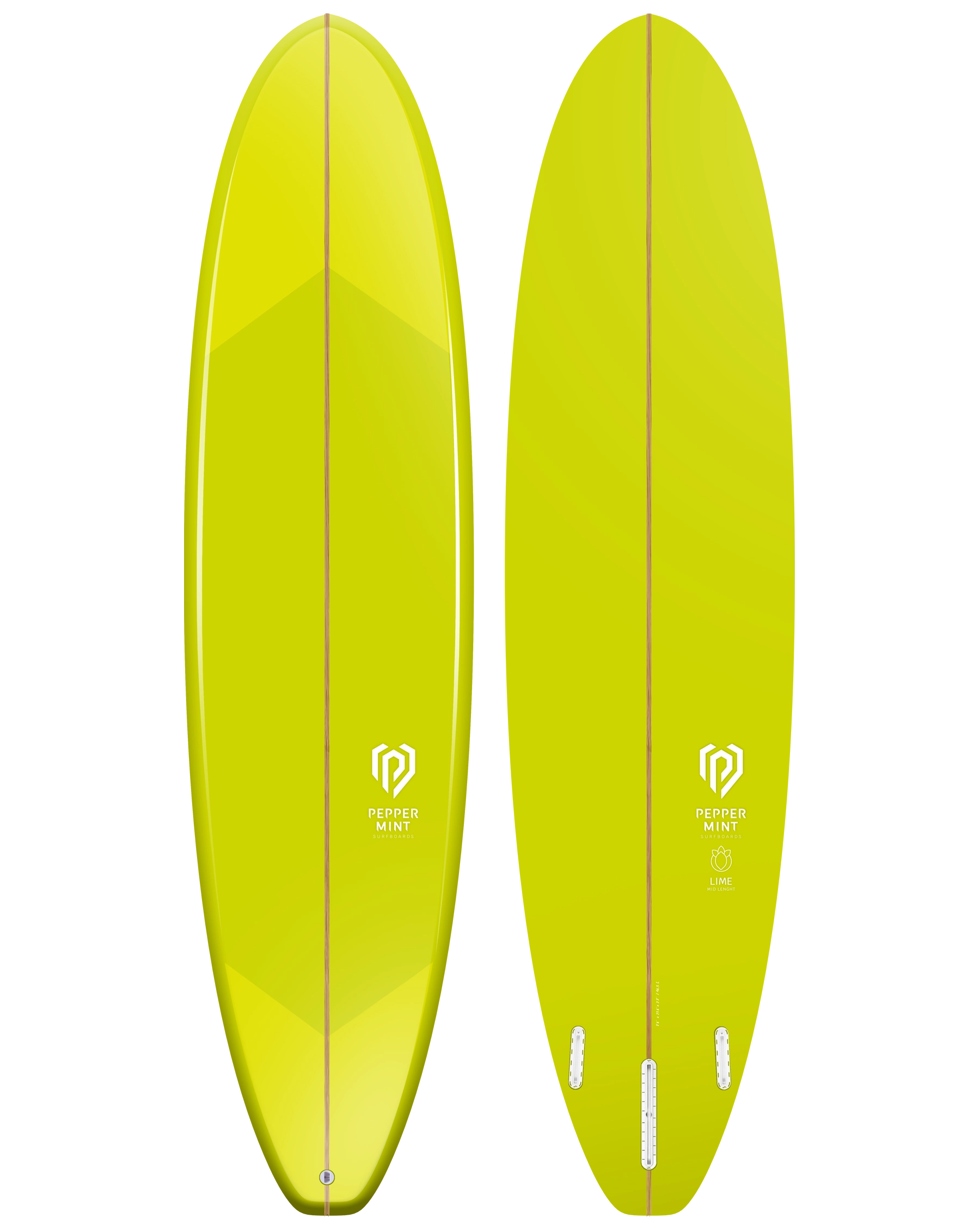 Planche de Surf Résine Teintée Peppermint Mid Lenght 7'6"