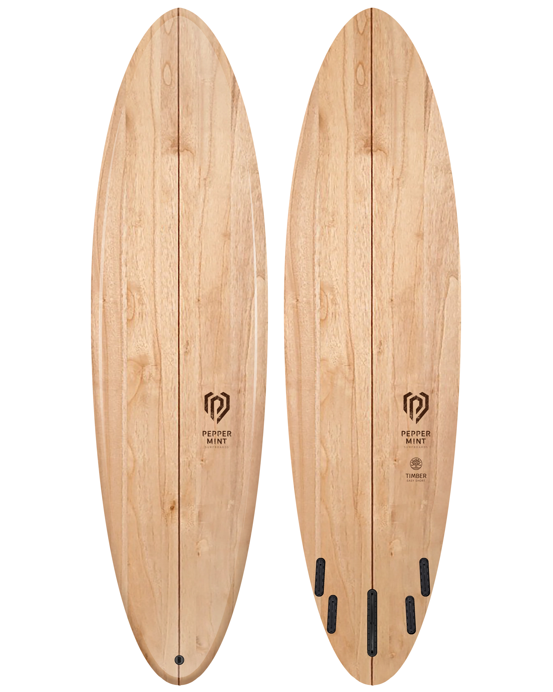 Planche de Surf Bois Naturel Peppermint Easy Short 7'0"