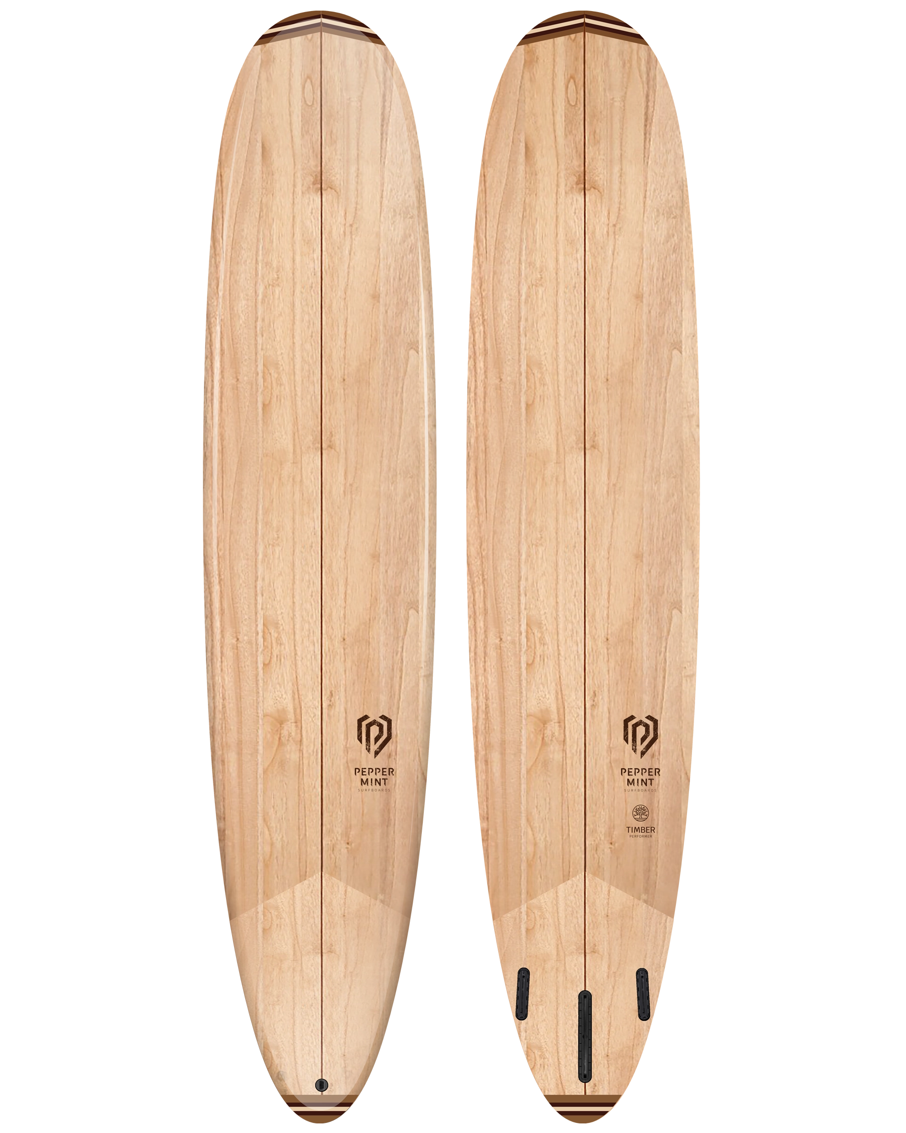 Planche de Surf Bois Naturel Peppermint Performer 9'1"